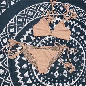 ACAICA - dusty pink ribbed two piece